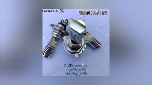 Lampu LED Sepeda Motor: Lampu Depan Utama Bohlam T19 H6 P15D HS1 H4 Original Triple X