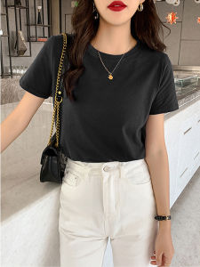 Áo Thun Tay Ngắn Dáng Rộng Cổ Tròn Phong Cách Mỹ Cổ Điển Dành Cho Nữ Mùa Hè Thường Ngày Thon Gọn High Street Cleanfit