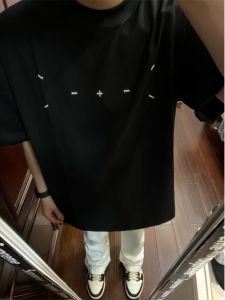 Áo Thun Nam Tay Ngắn Thiết Kế Đơn Giản Cổ Nhỏ Tay Dài Mùa Hè Mỏng Nhẹ Cotton 100% Thường Ngày Thường Tay Ngắn Tay Dài