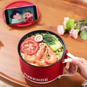 1.5L Mini Rice Cooker Small Electric Cooker Multifunctional Non-Stick Pot for 1 Person