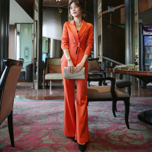 MUBEELE | Fashionable Street Style Professional Suit Set Autumn New Arrival Slimming Small Western Suit Wide Leg Pants Two Piece Set Women