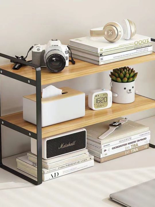 Office Desktop Rack Desktop Multi-Layer Storage Rack Office Computer Desk Organizer Modern ...