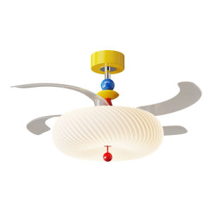 DGY | Invisible Cream-Colored Romantic Ceiling Fan Light