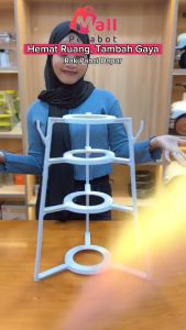 Mall Perabot | Rak Panci Dapur | Organizer Cookware Teflon Wajan 3 susun