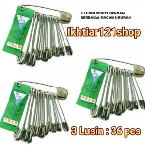 PENITI ISI 3 LUSIN (36 PCS) SILVER UKURAN BESAR SEDANG DAN KECIL
