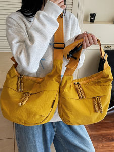 Casual Canvas Crossbody Bag for Women Large Capacity Commuter Bag Lightweight Versatile Single Shoulder Bag Korean Style