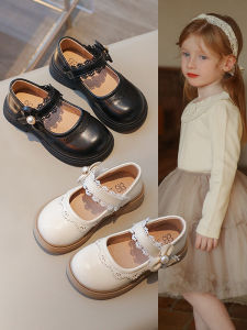 Girls Shoes Childrens Small Leather Shoes Princess Shoes 2024 New Arrival Autumn Baby Girl Mary Jane Black Soft End Flats