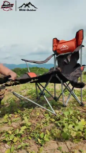 Outdoor Folding Chair Recliner Portable Ultra-light Adjustable Backrest Camping