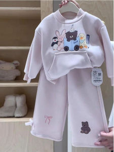 Warm Fleece Girl Suit Winter