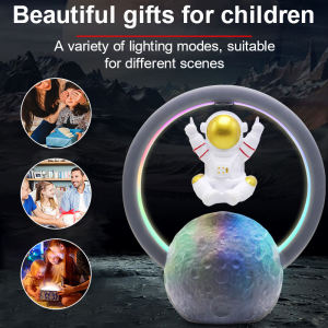 Creative Wireless Speaker Magnetic Levitating intelligent Astronaut Atmosphere Lamp Night Light Table Lamp Birthday Gift Decor