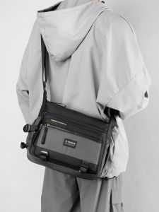 Oxford Cloth Horizontal Large Capacity Student Backpack Nylon Mens Bag Shoulder Bag Casual Crossbody Bag Men Canvas Bag