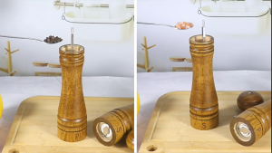 5 8 10 Manual Pepper Grinder Wooden Salt Mill | Vintage Kitchen Seasoning Tool