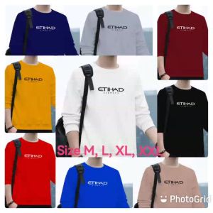 Bisa COD Sweater Keren Kaos Pria Distro Etihad Crewneck Cowok Trendy Sweatshirt Elegan Sweter Kasual