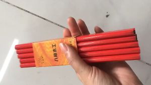 10pcs Carpenter Pencil Black Lead Octagonal pencil Graduated carpenter marker tools marking Pencil