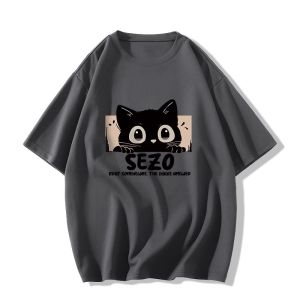 เสื้อยืดแขนสั้นผู้หญิงทรงหลวมสไตล์เกาหลี Pure Cotton ฤดูร้อน 2025 สีเทา เสื้อตัวบน แฟชั่นฤดูร้อน เสื้อยืดคอกลม