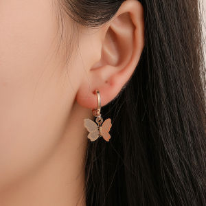 🔥Korean Fashion Ear Buckle Butterfly Earrings Matte Simple Women Earrings LovelylifeFu👍