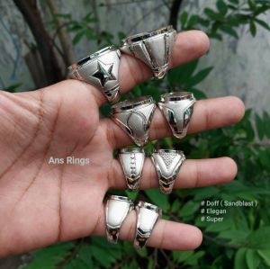 Ring Ikat Cincin Emban Akik Alpaka Super Doff (Sandblast)
