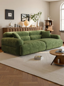 Government Subsidized French Vintage Style Sofa Small Fat Guy Living Room Straight Row Fabric Toast Sofa High Grade Velvet Snow Neer