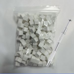 100pcs Square Sponge Set Nail Art Stamper With Sponge Grab Pen For Gel Polish Color Gradient Brush Glitter Powder Nail Art Tools