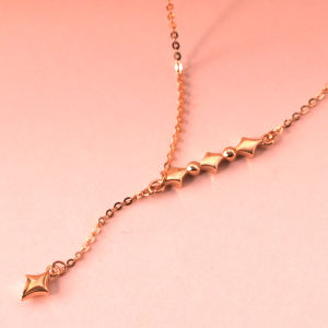 Chow Sang Sang 周生生 Minty Collection 18K Rose Gold Dangle Star Necklace 47cm 92821N FLASH SALE