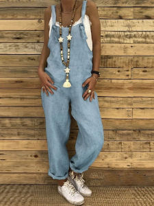 กางเกงขายาวทรงตรงหลวมๆ สีสันสดใสสำหรับผู้หญิง กางเกงขายาวทรงตรงแบบสวมไหล่ลำลองสไตล์ยุโรป ฤดูใบไม้ผลิ 2025