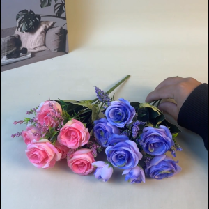 Bunga Artificial Mawar Buket Premium Tanaman Hias Tangkai Ornamen Dekorasi Ruangan Rumah COD PBP225