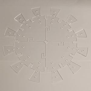 30cm Clock Face Stencil Clock Universal Clock Stencil with Gaps for Numerals for Resin Clock Marking