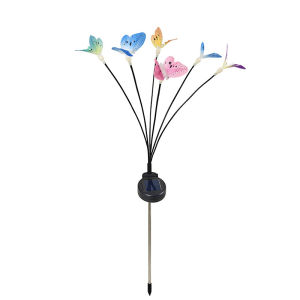 Waterproof Solar Butterfly Garden Light LED Stake Lamp Outdoor Lawn Yard Patio Landscape Decoration Lighting for Home Garden