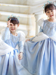 Girls Halloween Costume Cos Fairy Delilla Princess Dress Baby Birthday Cinderella Dress Autumn and Winter New