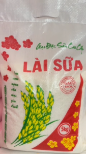 Gạo Lài Sữa Túi 5Kg- Trắng Cơm Thơm Đậm Vị Dẻo Vừa