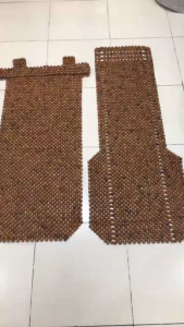 Đệm Lót Ghế Xe Ô Tô Hạt Gỗ Hương Cao Cấp Hạt 1.2cm  - Mian Việt Nam ( Hình thật )