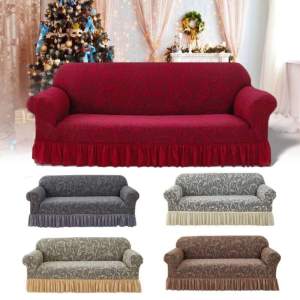 Printed Ruffled Skirt Sofa Covers for Living Room Stretch Couch Cover Sofa Slipcover Furniture Protector Easy Fitted Washable