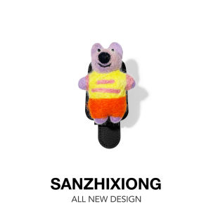 SANZHIXIONG | Cute Cartoon Felt Animal Car Decorative Glasses Clip