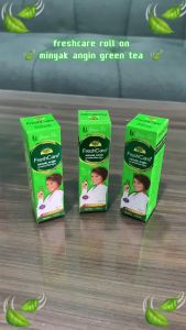 FRESHCARE GREEN TEA 10 ML / UNTUK MEREDAKAN GEJALA MASUK ANGIN / MABUK PERJALANAN