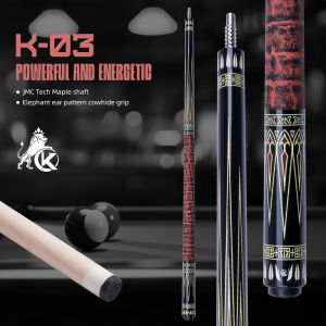 KONLLEN Maple Pool Cue K-03 Series Low Deflection Profession Ultra-smooth Carbon Tube Inside Billiard Pool Sticks with 12mm tip and Radial Pin Joint