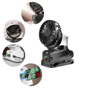 2-in-1 USB Fan Humidifier Portable Desktop Cooling with Adjustable 4-Speed Wind & 2-Level Humidity 360° Quiet Operation Battery Powered/USB Dual Use Rechargeable 1200mAh Ideal for Office Bedroom Dorms