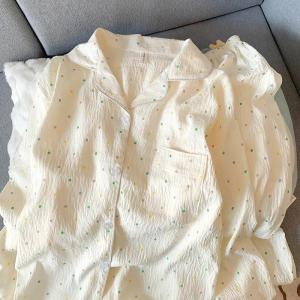 Alisa. sonya loungewear Bộ cho phụ nữ dài tay áo Bộ Đồ Ngủ V Cổ Đồ Ngủ Nút áo và quần 2 mảnh Bộ đồ ngủ