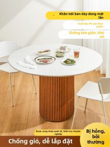 HAOGUANJIA | Khăn trải bàn dùng một lần màu đỏ dày có dây đàn hồi cho bàn tròn