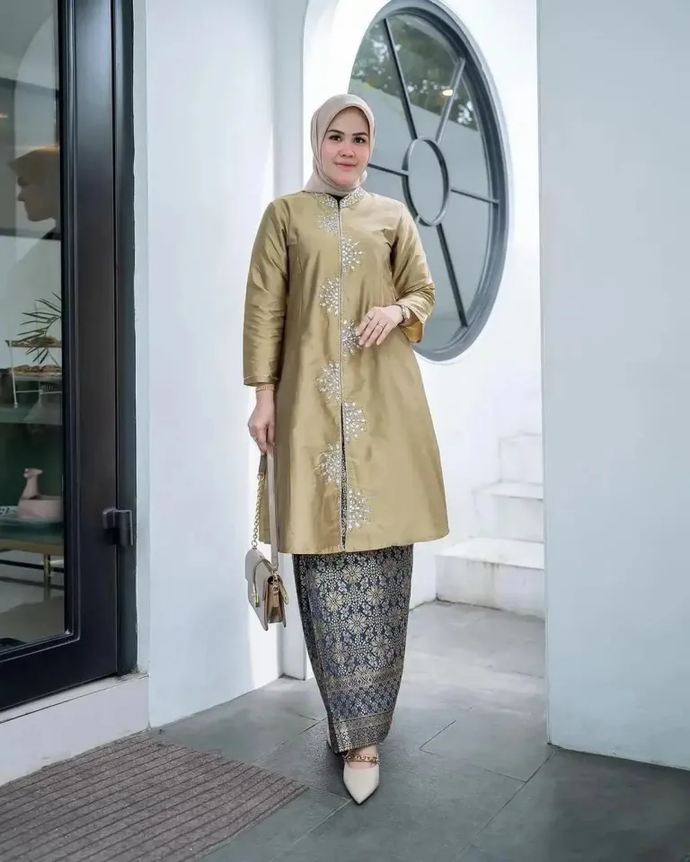 Setelan Kebaya Songket Melayu Free Hijab | Setelan Baju Kurung Siti Nurbaya | Tafeta Payet | Setelan Baju Kurung Malaysia | Kebaya Kondangan | Kebaya Wisuda | Lazada Indonesia