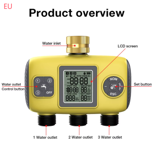 1/2/3-Outlet Smart Water Timer Intelligent Irrigation Watering System Sprinkler Programmer Watering Equipment for Lawn Garden