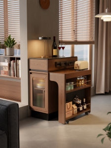 DONGMU | Real Wood Extendable Multifunctional Kitchen Island Table with Cabinet