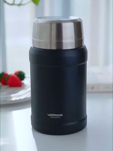 🔥Ready Stocks🔥SUS304 Stainless Steel Vacuum Thermal Flask Cup With Stainless Steel Spoon Free Insulation Bag 304不锈钢焖烧壶
