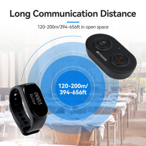 RETEKESS Wireless Caregiver Pager Nurse Alert Calling System TD112 Waterproof Watch Receiver+TD036 Call Button for Elderly Patient  Waiter Customer Staff Caregiver Coffee Store