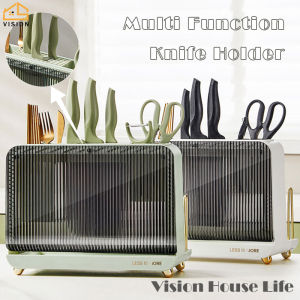 Vision Multifunctional Tableware Storage Rack Kitchen Chopping Board Storage Holder Detachable Chopsticks Barrel Household Spoon and Fork Storage Box Kitchen Utensils Storage Shelf