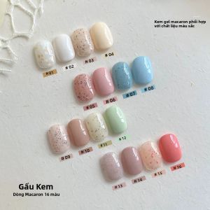 Sơn Gel Móng Tay MIANEL Cute Cub Cream 12ML 1-16 Chiếc Phong Cách Mùa Hè Màu Macaron Dopamine Trắng Đỏ Sơn Gel Nhựa Không Chứa Hóa Chất Có Hại