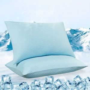 Ultra-Cool Feeling Breathable Sweat Absorbent Soft Summer Double-Sided Coolness High Elasticity Single Person Pillowcase