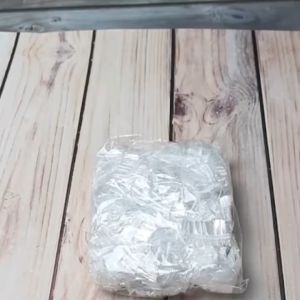 100PCS Ear Muff Penutup Telinga Putih Pelindung Telinga Mandi Transparan Plastik Sekali Pakai