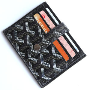 Ultra-Thin Leather Card Holder Wallet for Men And Women Small Size Document Holder PU Material Geometric Pattern Chinese Made