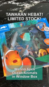 Wenno x Animal Planet 5-6pcs Animals Collection in window box Educational Realistic Plastic Animal Toy Playset AR Game Early Childhood Learning Toys Wild Ocean Animal Toys Dinosaur Toys Mainan Budak Lelaki Haiwan Mainan Kanak Kanak