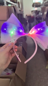 LOYO Headbands Bows Glowing Headbands Sweet Photos Fairy Headpieces Concert Night Light Toys Party